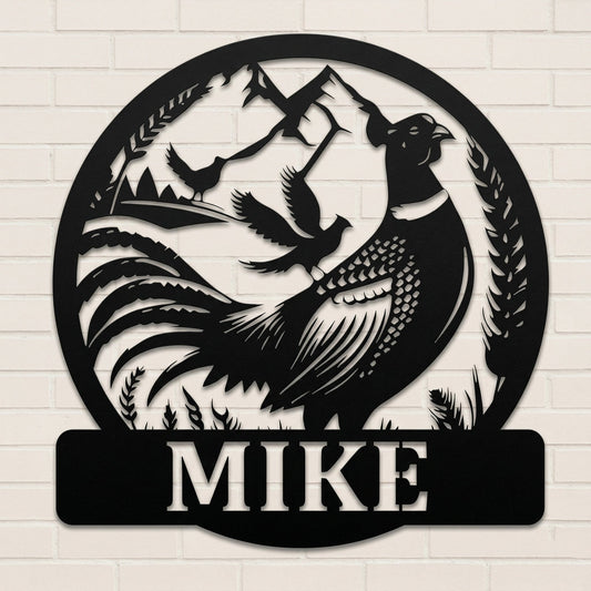 Custom Hunting Metal Sign For Cabin Lodge With Rustic Silhouette Of Bird Perfect Gift For Dad Or Grandpa Ideal Home Decor For Nature Lover